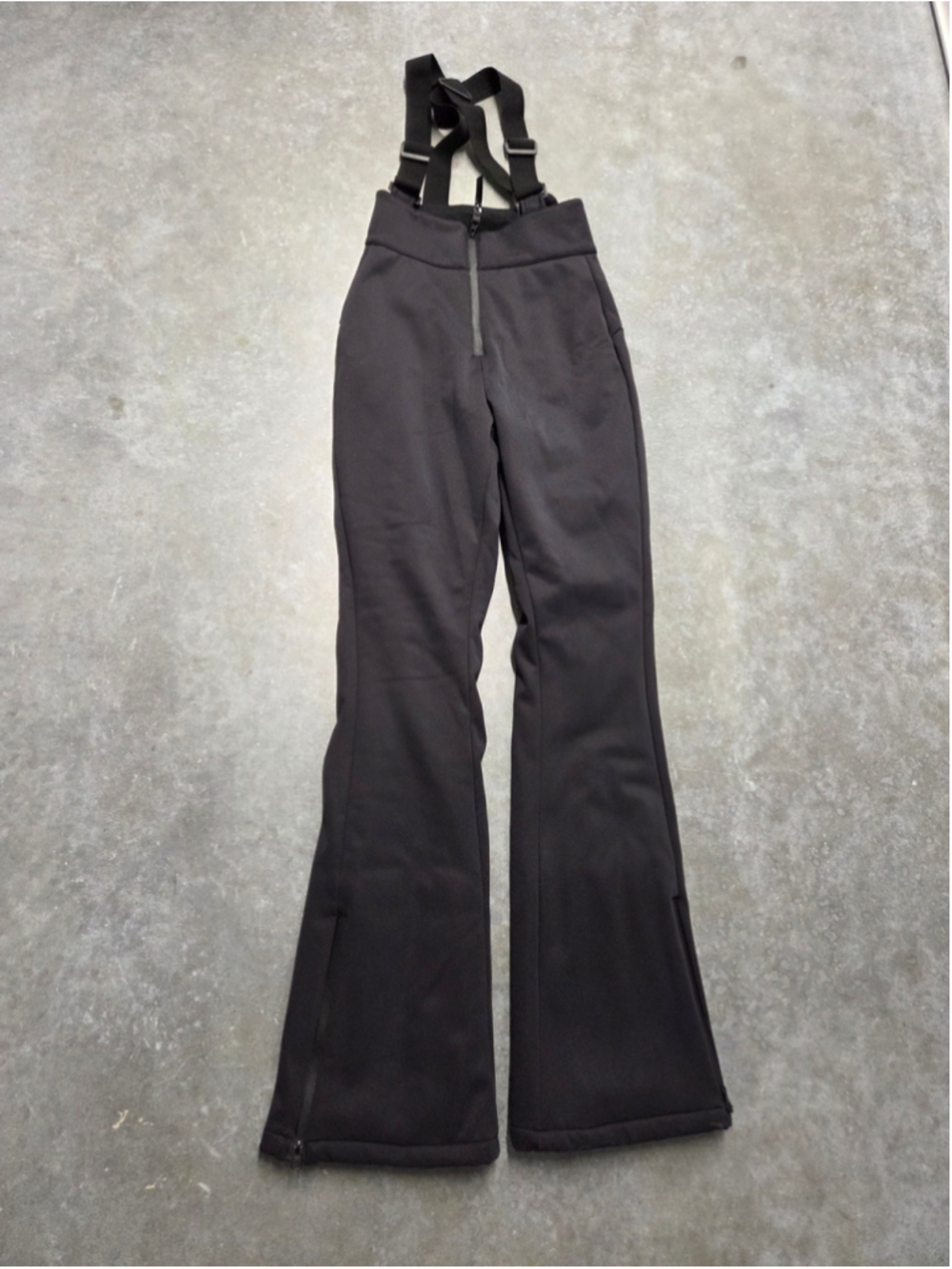 NWT ASOS 4505 Black Boot-Cut Ski Pants Suspenders Snow Gorpcore Winter Size 4